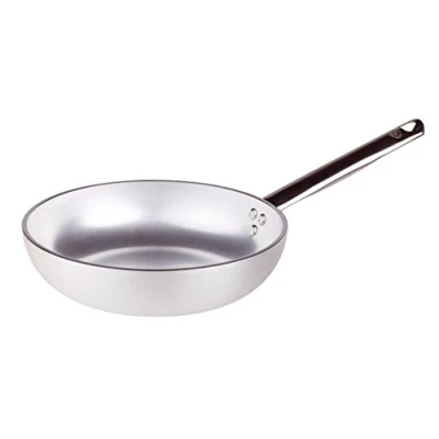 Immagine di Pentole Agnelli Linea Alluminio 2 mm Padella Radiante Svasata Alta con Manico Inox , Argento, 36 cm