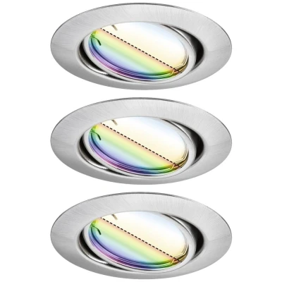 Immagine di Paulmann 92467 Lampada LED da incasso Kit 3 (monocolore) 14.7 W Ferro (spazzolato)