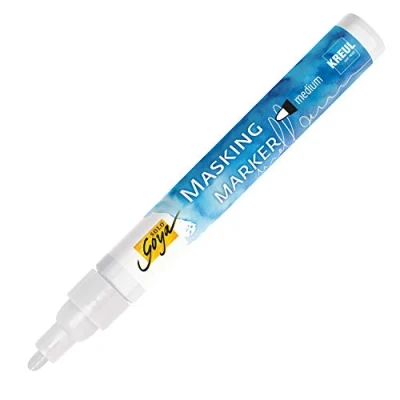 Immagine di Kreul 18165 Solo Goya Masking Marker medium, larghezza linea 2 4 mm, crepe scratch off rimovibile per linee precise e nitide in mezzo a fluidi acquerelli