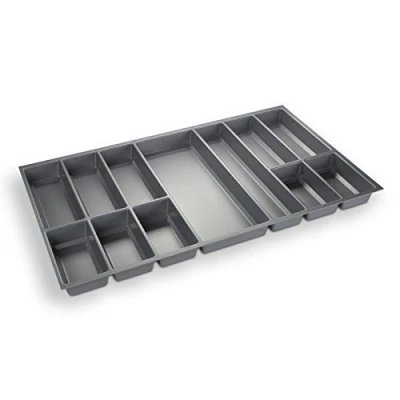 Immagine di ORGA BOX Vassoio Portaposate Grigio Argentato Cassetto di 90 cm ad Esempio Nobilia a Partire da 2013 (473,5 x 794 mm) per Posate III