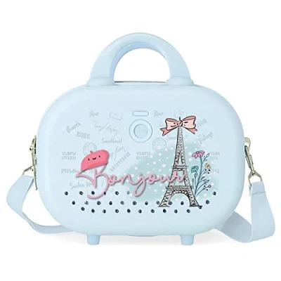 Immagine di Enso Bonjour Borsa da toilette adattabile con tracolla blu 29x21x15 cm ABS rigido 9,14 l 2,52 kg