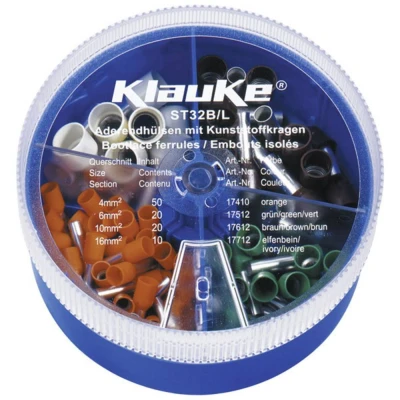 Immagine di Klauke ST32B Assortimento Capicorda 4 mm² 16 Arancione, Verde, Marrone, Avorio 1 pz.