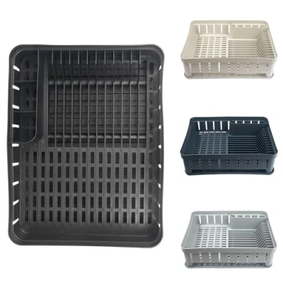 Immagine di KADAX Supporto rettangolare da cucina con portaposate, scolapiatti per cucina, (nero)