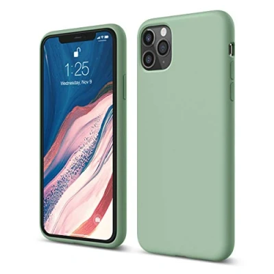 Immagine di elago custodia in silicone liquido compatibile con iPhone 11 Pro Max (6,5&quot;), silicone, protezione completa: protettiva a 3 strati (verde pastello)