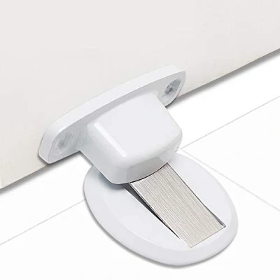 Immagine di PHOEWON Fermaporta magnetico in metallo, resistente, con viti autoadesive, montaggio a pavimento (1 pezzi, White)