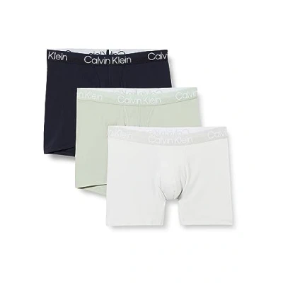 Immagine di Calvin Klein Boxer Uomo Confezione da 3 Cotone Elasticizzato, Multicolore (Galaxy Gry/Night Sky/Frosted Fern), XS