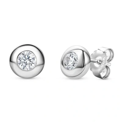 Immagine di Miore Orecchini Donna Punto Luce con Zirconi Argento Sterling 925, Piccoli taglio Brillante. Bottoni anallergici. Chiusura perno passante e farfalla.