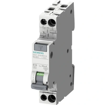 Immagine di Siemens 5SV13166KK06 Magnetotermico e differenziale 2 poli 6 A 0.03 230 V