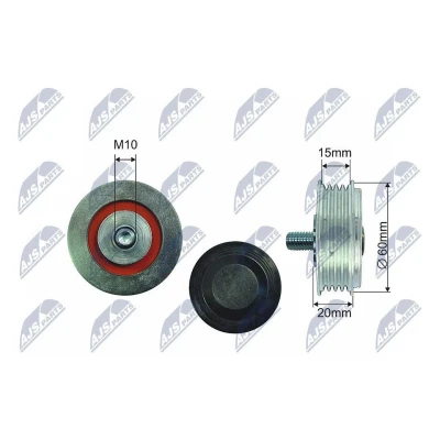 Immagine di NTY RNK AU 036 Galoppino/Guidacinghia, Cinghia trapezoidale 60mm