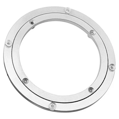 Immagine di cuscinetto girevole in lega di alluminio, resistente piatto Lazy Susan con rotante, tavolo da pranzo rotondo, piastra liscia per pranzo, 20,3 cm