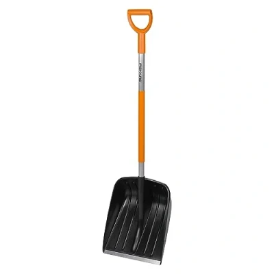 Immagine di Fiskars Pala da neve per piccole quantità di neve, Larghezza della lama: 35 cm, Lama in plastica/Manico alluminio, Nero/Arancione, SnowXpert, 1003468