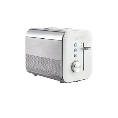 Immagine di Breville Tostapane Verticale a 2 Fessure, 800 W, Funzione Riscaldamento, Scongelamento, 9 Posizioni Calore, Espulsione Fetta, Griglia per Bianco