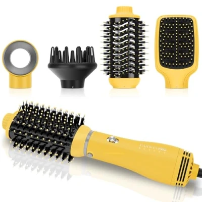 Immagine di Set di spazzole ad aria calda 4 in 1 per asciugacapelli, PARWIN PRO BEAUTY Styler, spazzola lisciare, volume e styling, cura degli ioni