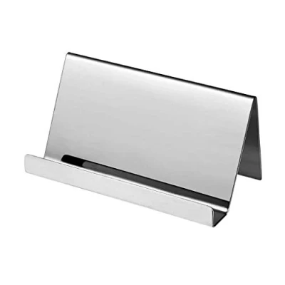 Immagine di BINGHONG3 Business Name Card Holder High End In Acciaio Inox Display Stand Rack Desktop Table Organizer 2 Colori
