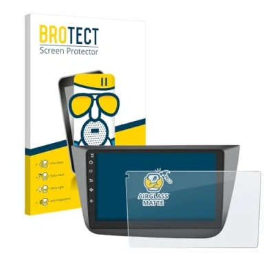 Immagine di brotect Pellicola Vetro Opaca per Topway Android CarPlay (9&quot;) Protezione Schermo [Anti Riflesso, Durezza 9H]