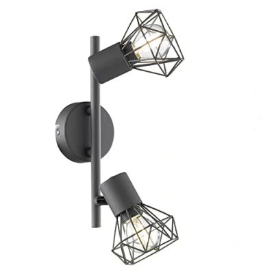 Immagine di Fischer &amp; Honsel Barra spot Ran grigio opaco L: 25 cm, larghezza 8 A: 18 cm 2 x E14 max. 40 Watt, lampadina esclusa 22265