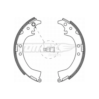 Immagine di TOMEX brakes TX 21 07 Ganasce Freno Assale posteriore 228 42 TOYOTA: RAV4 I SUV, II DAIHATSU: Terios