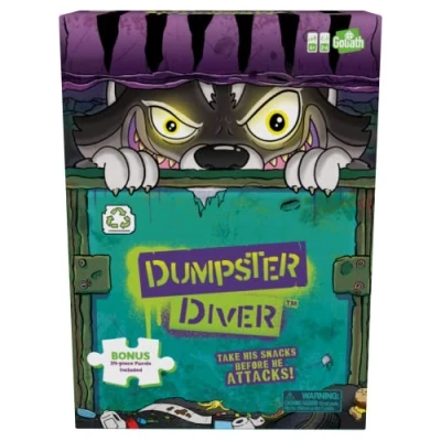 Immagine di Goliath Games Dumpster Diver con Bonus 24 pc Puzzle Golia Giochi d&#039;azione per Bambini i 4 Anni in su 2 Giocatori, Multicolore, 924235