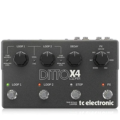 Immagine di TC Electronic DITTO X4 looper Pedale per chitarra a doppio binario semplice e intuitivo con potenti effetti loop