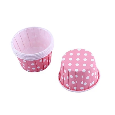 Immagine di Tazze da Forno in Carta 100 Pezzi Cupcake Liner Case Wrapper Muffin Decorazione, 8 Colori per La Scelta(Rosa)