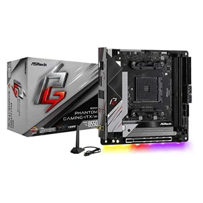 Immagine di Asrock B550 PHANTOM GAMING ITX/AX Supporta la scheda madre dei processori AMD AM4 Ryzen di terza generazione e