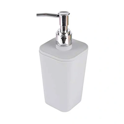 Immagine di douceur d&#039;intérieur, Dispenser Sapone (7,3 x 7,3 18 cm) Vitamina Grigio Chiaro, Plastica Soft Touch