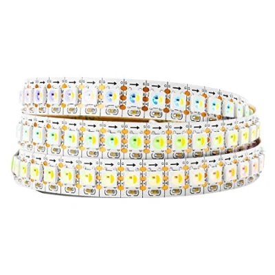 Immagine di BTF LIGHTING SK6812RGBW RGB + bianco naturale Individualmente indirizzabile 1m 144 LED/pixel/m Flessibile 4 colori in 1 LED sogna colorato Striscia IP30 Non impermeabile DC5VPCB