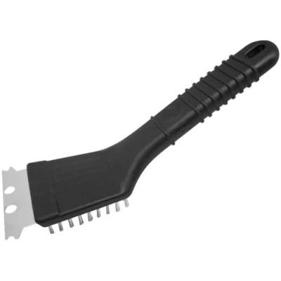 Immagine di Fackelmann Spazzola pulisci barbecue con raschietto, in acciaio inox/ottone (colore: nero), quantità: 1 pezzo