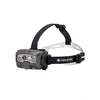 Immagine di Ledlenser HF8R Signature Headlamp LED ricaricabile Lampada frontale a 2000 Lumen Fari da avventura con luce RGB esterno Torcia impermeabile IP68