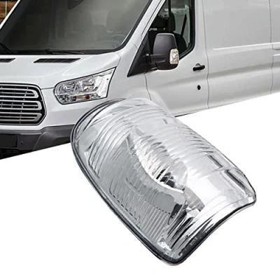 Immagine di GSRECY Fanale retrovisore per specchietto ambra/trasparente custodia compatibile con Ford Transit MK8 2014 &gt; ON (lato sinistro obiettivo trasparente)