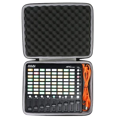 Immagine di co2CREA cassa custodia borsa per AKAI Professional APC Mini MK2 Controller MIDI USB(solo scatola,Case Only) (Cassa nera + Dentro grigio)