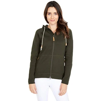 Immagine di Fjallraven Övik Fleece Hoodie W, Felpa Donna, Deep Forest, L