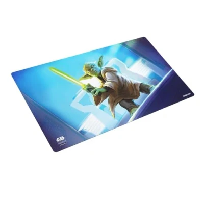 Immagine di Star Wars Unlimited Yoda PRIME GAME MAT Officially Licensed, Full Color Printed, Playmat, Slip Resistant 24&quot; by 14&quot; Rubber Mat, Compatible with TCGs &amp; LCGs, Made Gamegenic