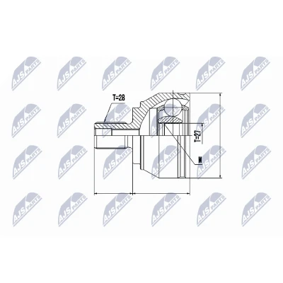 Immagine di NTY NPZ VW 037 Kit Giunto Omocinetico Assale anteriore Sx, Dx