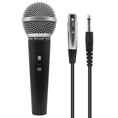 Immagine di QiCheng&amp;LYS microfono con filo professionale, Ofessionale cardioide unidirezionale 5 m/XLR Connection dinamico per voce professionale