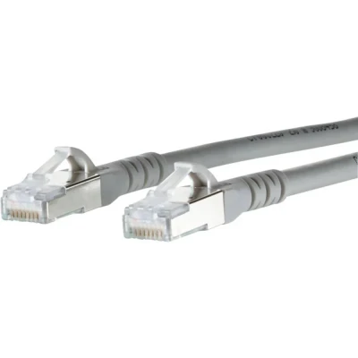 Immagine di Metz Connect 1308455033 E RJ45 cavo di rete, patch CAT 6A S/FTP 5.00 m Grigio con protezione 1 pz.