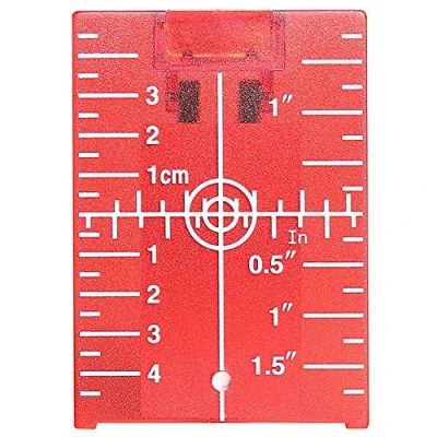 Immagine di Huepar TP01R Target Laser Rosso, Targetboard Magnetico con Riflettori, Utilizzare per Strumenti Laser/Livella Rosso