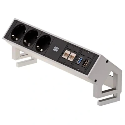 Immagine di Bachmann 902.502 Multipresa 3 scomparti Nero, Alluminio Connettore Wieland 1 pz.