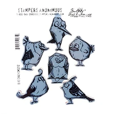 Immagine di Stampers Anonymous, Set di timbri in Gomma, Motivo: Uccelli pazzerelli