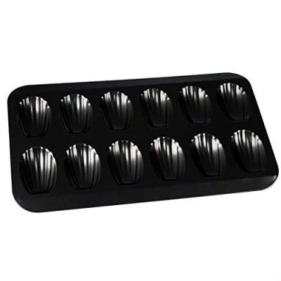 Immagine di Ponixa Madeleine Tray Stampo Antiaderente a Forma di Conchigli (Nero)