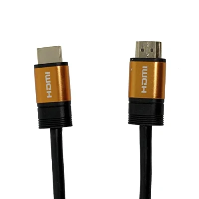 Immagine di APM 590465 cavo HDMI 1,8 m 2.0 Ultra HD 4K Ethernet, Lon, connettori maschio/maschio, accessori per TV e video, risoluzione eccezionale 4 x 2160p, eszione 3D, nero oro