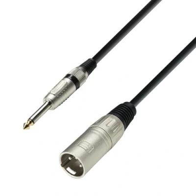 Immagine di Adam Hall Cables 3 STAR MMP 0600 Cavo Microfono XLR maschio a Jack mono da 6,3 mm 6 m