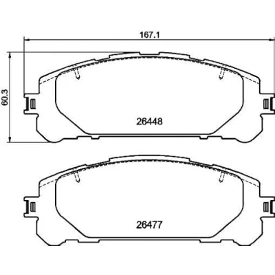 Immagine di HELLA 8DB 355 043 871 Kit pastiglie freno Non predisposto per contatto segnalazione usura con accessori TOYOTA: RAV4 V