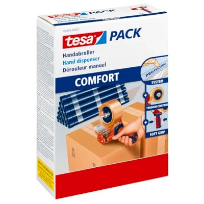 Immagine di tesa Dispenser per nastro adesivo ACK® COMFORT 6400 Rosso, Blu Larghezza rotolo (max.): 50 mm Regolabile, Con dispositivo di frenatura