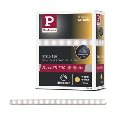 Immagine di Paulmann MaxLED 70663 Espansione striscia LED con spina 24 V 1 m Bianco caldo pz.