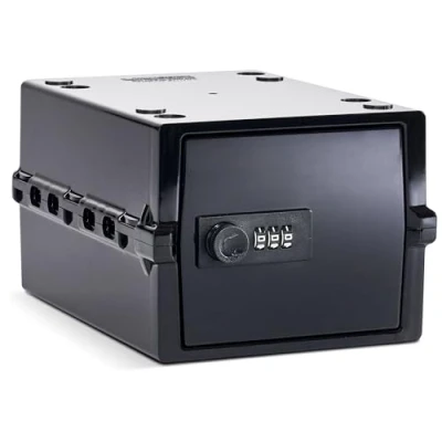Immagine di Lockabox Mini™ Piccola scatola portaoggetti con serratura Cassetta di sicurezza combinazione da 3 litri per alimenti, medicinali e domestica Sicuro BPA (Nero)