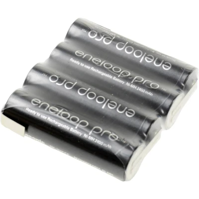 Immagine di Pacco batteria 4x Stilo (AA) Panasonic eneloop Pro Reihe F1x4 linguette a saldare Z NiMH 4.8 V 2450 mAh