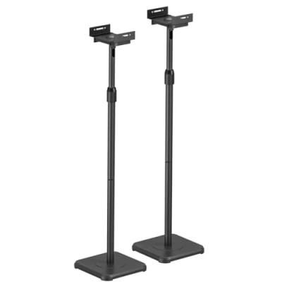 Immagine di my wall 2 supporti per altoparlanti regolabili in altezza HS34L, regolabile (85,8 112,8 cm), girevole e inclinabile, compatibile universale, scatole fino a 5 kg, supporto box