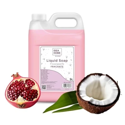Immagine di IDEA HOME FRAGANTE Sapone Liquido per le Mani 5L Buon Schiumoso 5 Litri in Crema Tutti i Tipi di Pelle Melograno con Latte Cocco