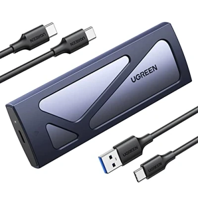 Immagine di UGREEN Case SSD M.2 NVMe PCIe USB C 3.2 Gen 2 10Gbps UASP, per Disco Rigido 2TB M/M&amp;B Key 2230/2242/2260/2280, Hard Disk con Cavo Compatibile 970 Evo Plus 980 PRO WD SN770 Kingston Blu